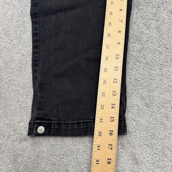 Levi's 548 Perfectly Slimming Capri Denim Jeans Womens 10 Black Cotton Stretch - Picture 10 of 15